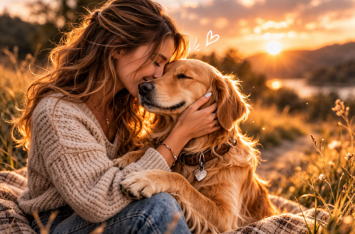 Dog looking into owner’s eyes showing emotional bond and trust