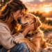 Dog looking into owner’s eyes showing emotional bond and trust