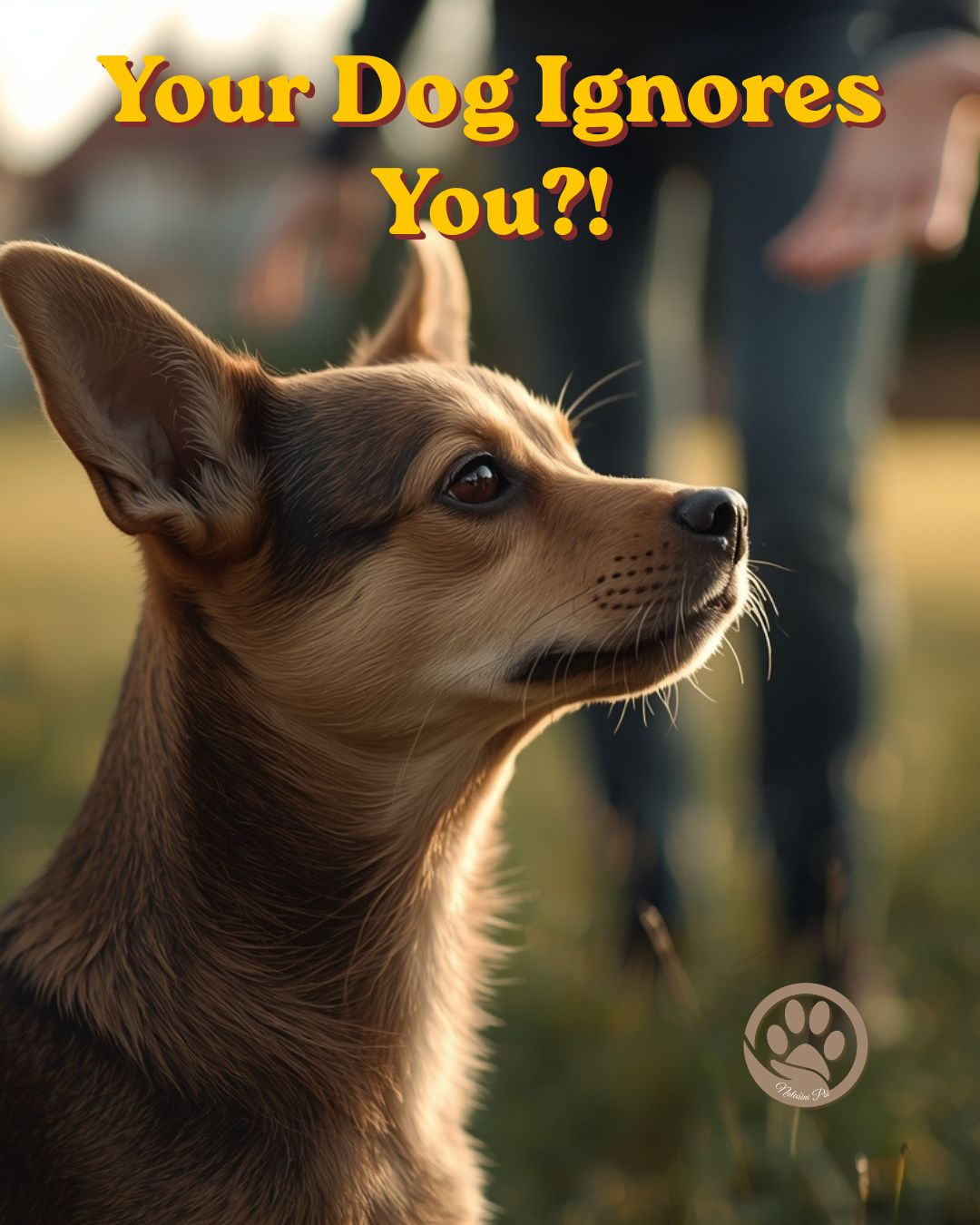 dog ignoring owner command during training