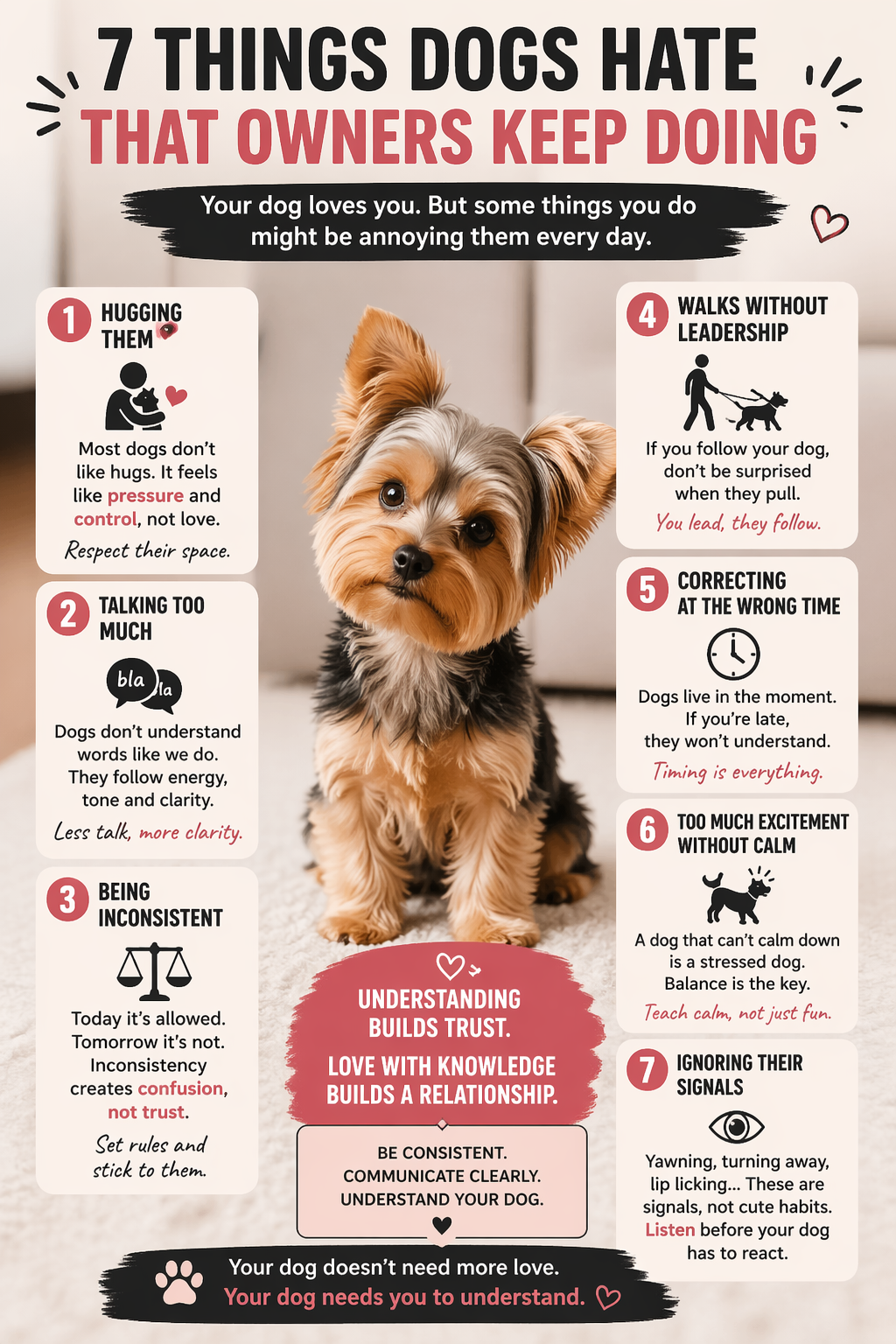 Things dogs hate that owners do every day small breed dog behavior mistakes explained