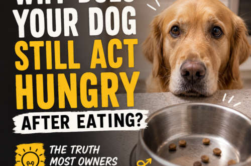 Dog staring at food bowl after eating and still acting hungry