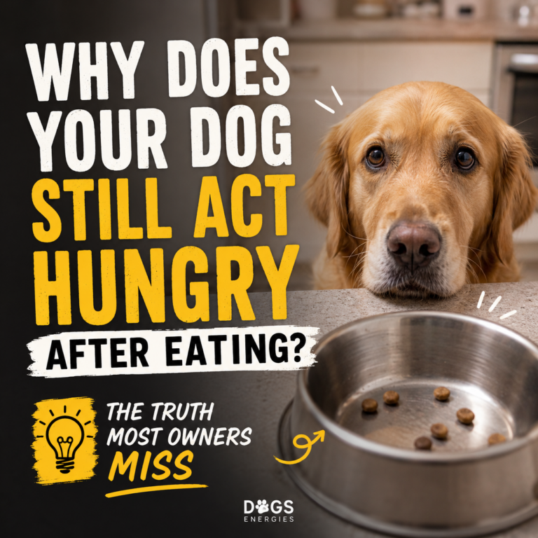 Dog staring at food bowl after eating and still acting hungry